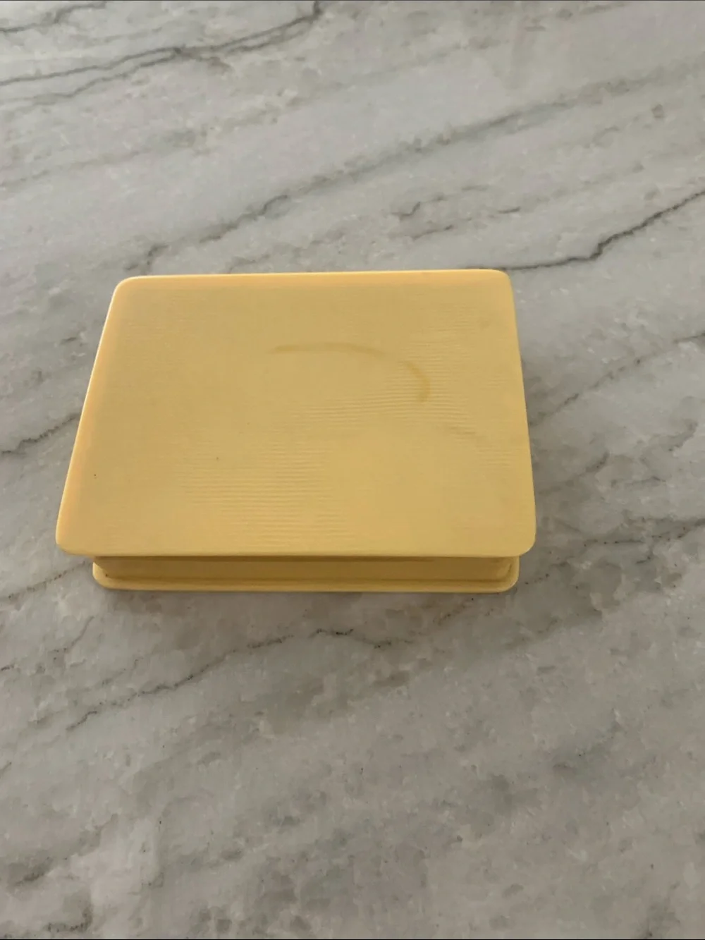 Vintage celluloid 3 compartment trinket box 4 1/2” x 3 1/2” x 1”